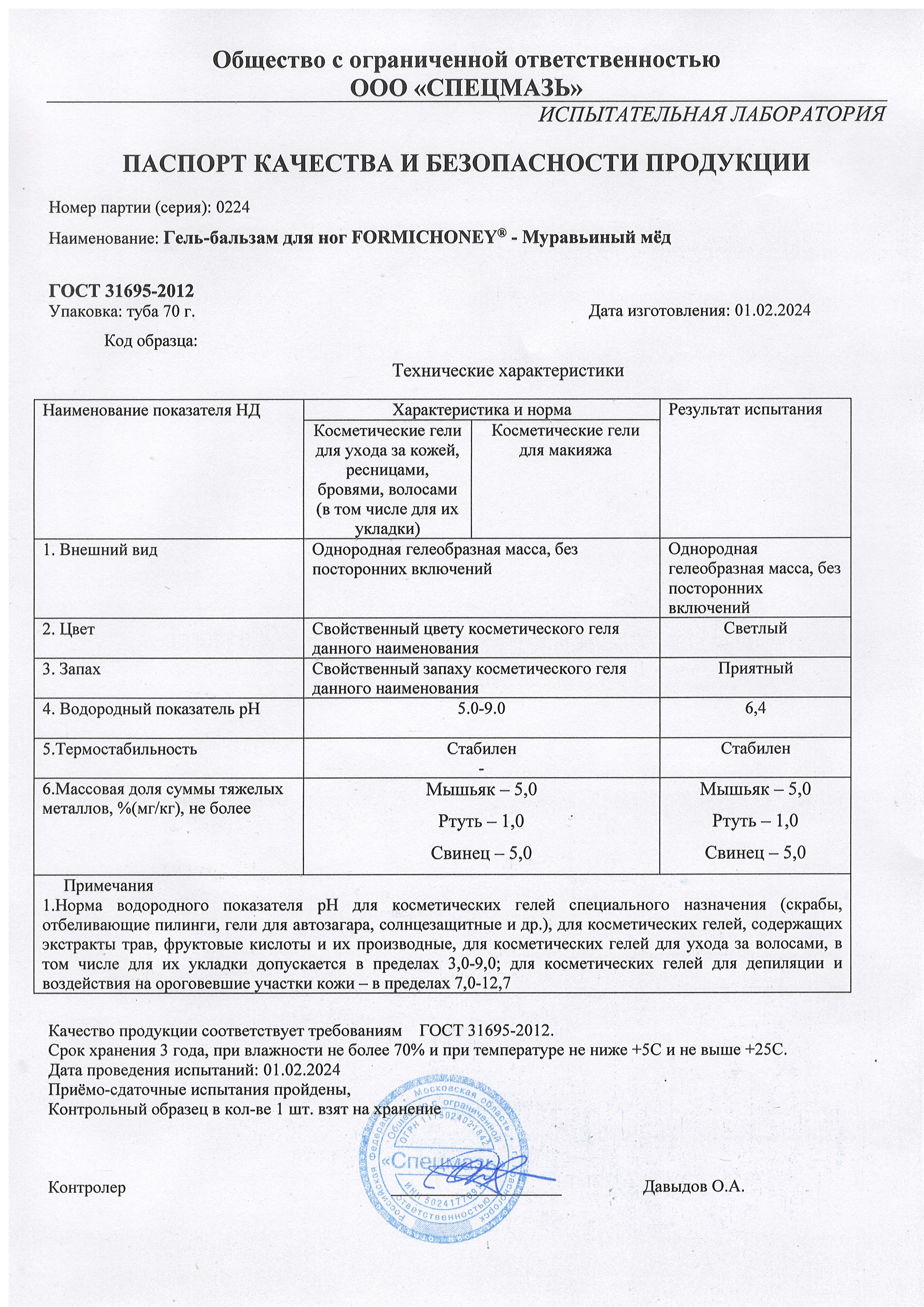 Паспорт №022024